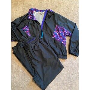 VINTAGE LL Bean Jacket Pants set Women 10P Windbreaker 90s